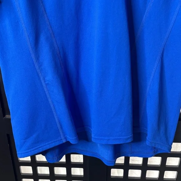 💙 Coolibar Royal Blue Quarter Zip Sun Shirt Womens Large UPF Short Sleeve 💙 - Picture 3 of 13